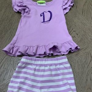 Classic whimsy top amd ruffle short set